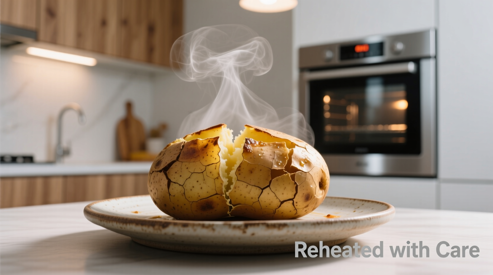 reheating a baked potato