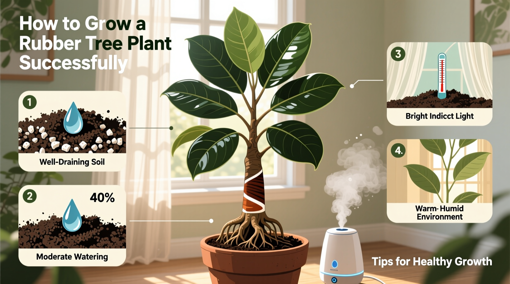 how to grow a rubber tree plant