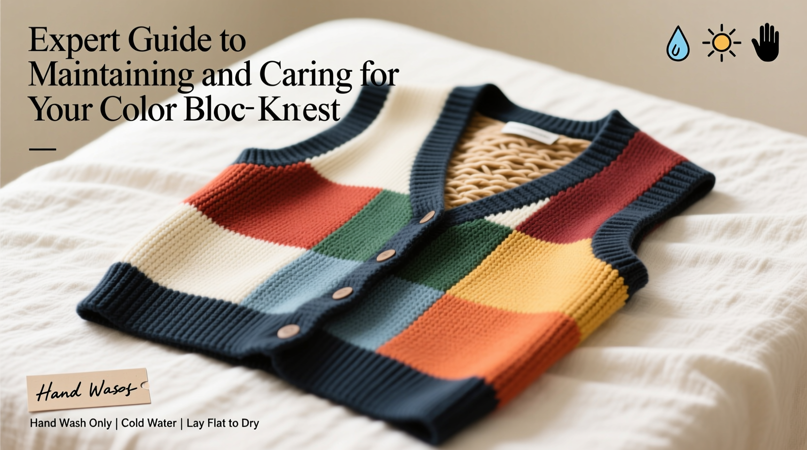 expert guide to maintaining and caring for your color block knitted vest
