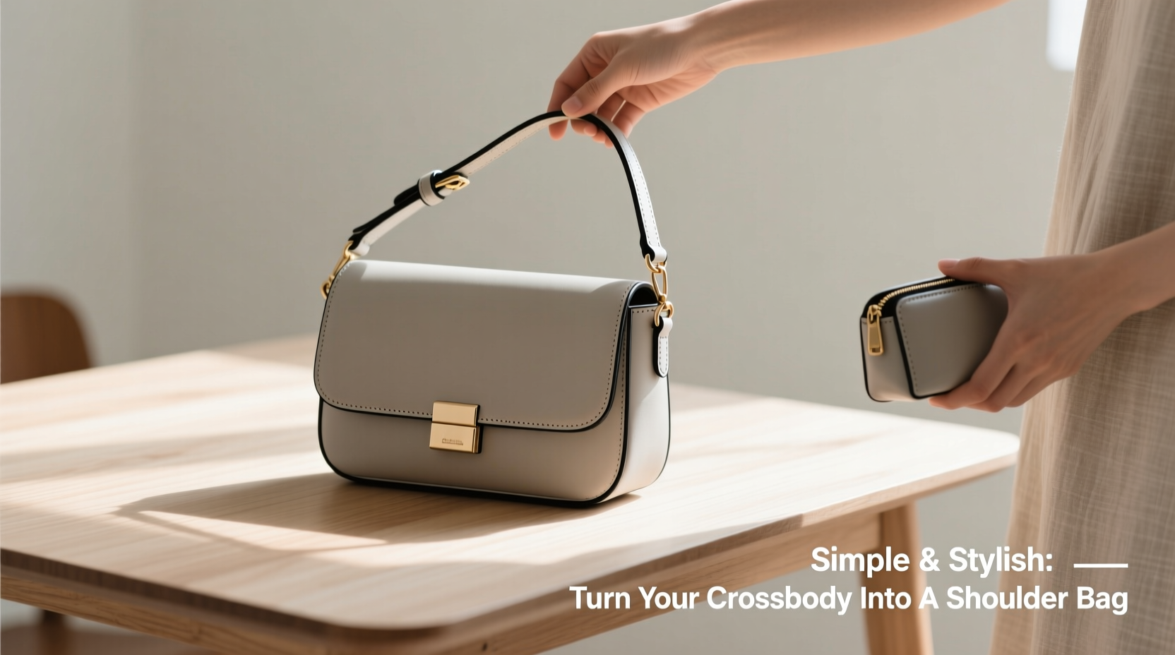 simple and stylish methods to transform your crossbody bag into a shoulder bag
