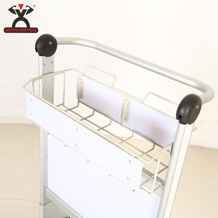 4 Inch Platform Trolley Push Cart with Safety Hand Brake System