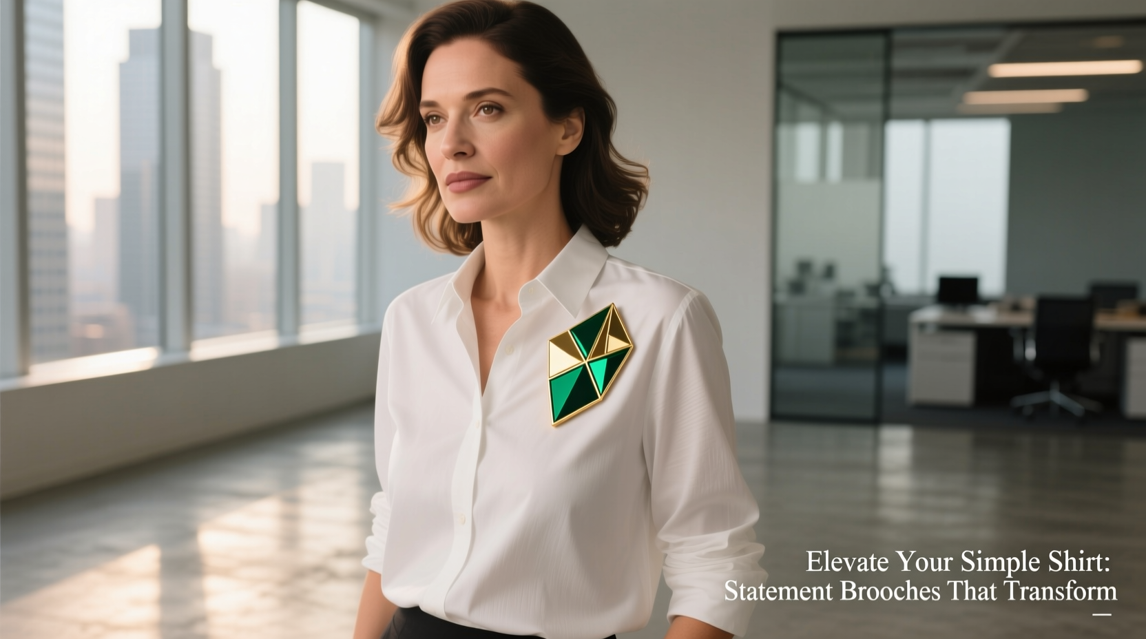elevate your simple shirt stylish tips for using statement brooches to transform your look