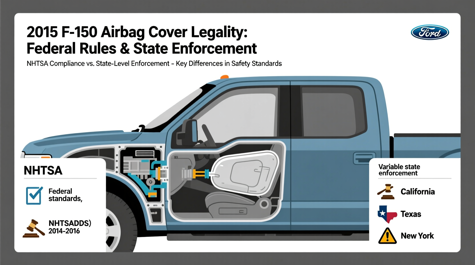 2015 f150 airbag cover legality