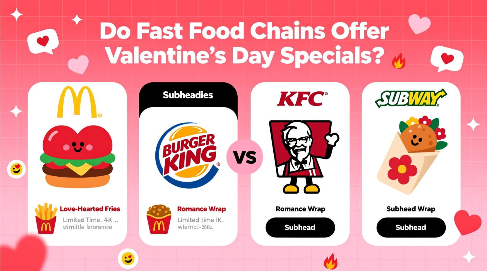 do any fast food places have a valentines day special