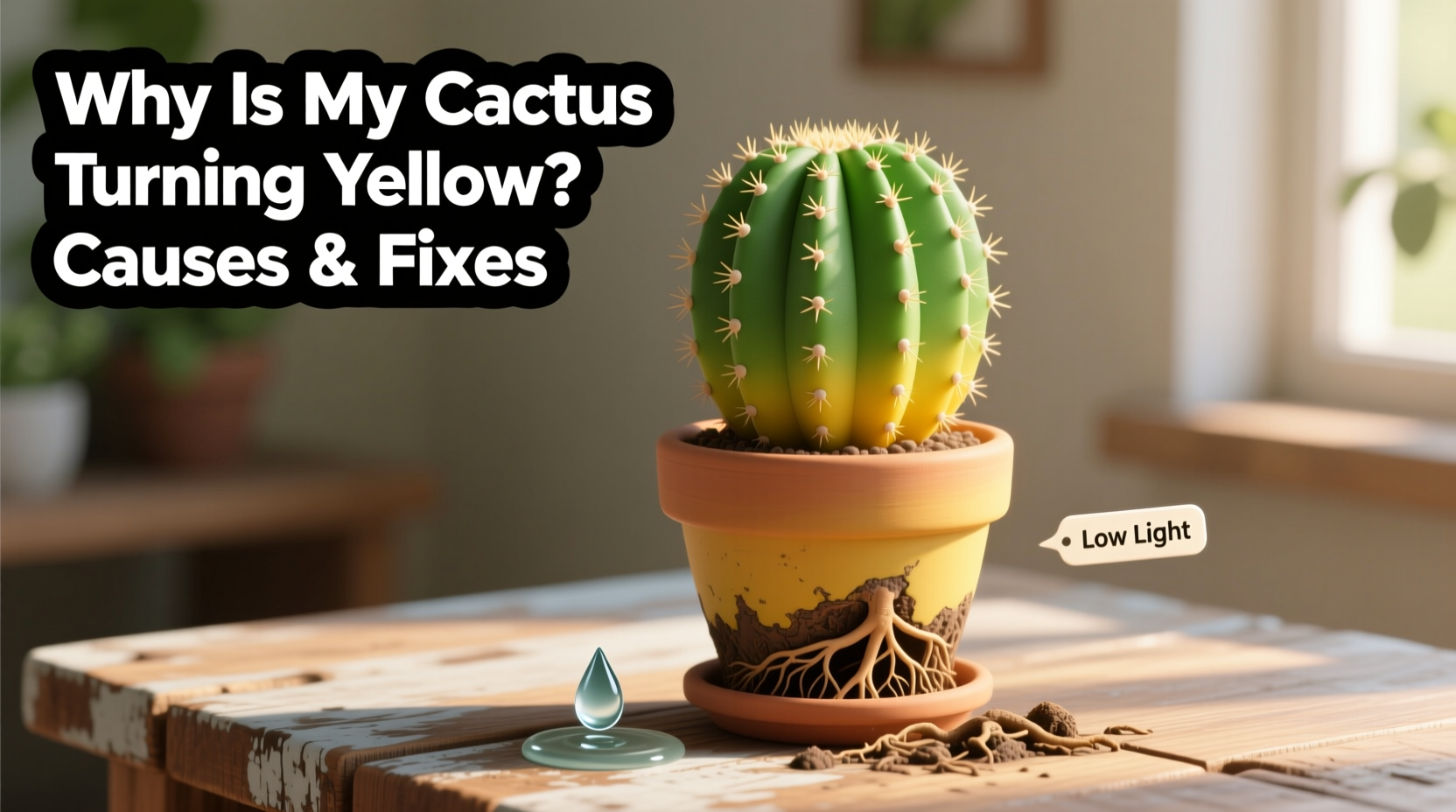 Why Is My Cactus Turning Yellow? Causes & Fixes