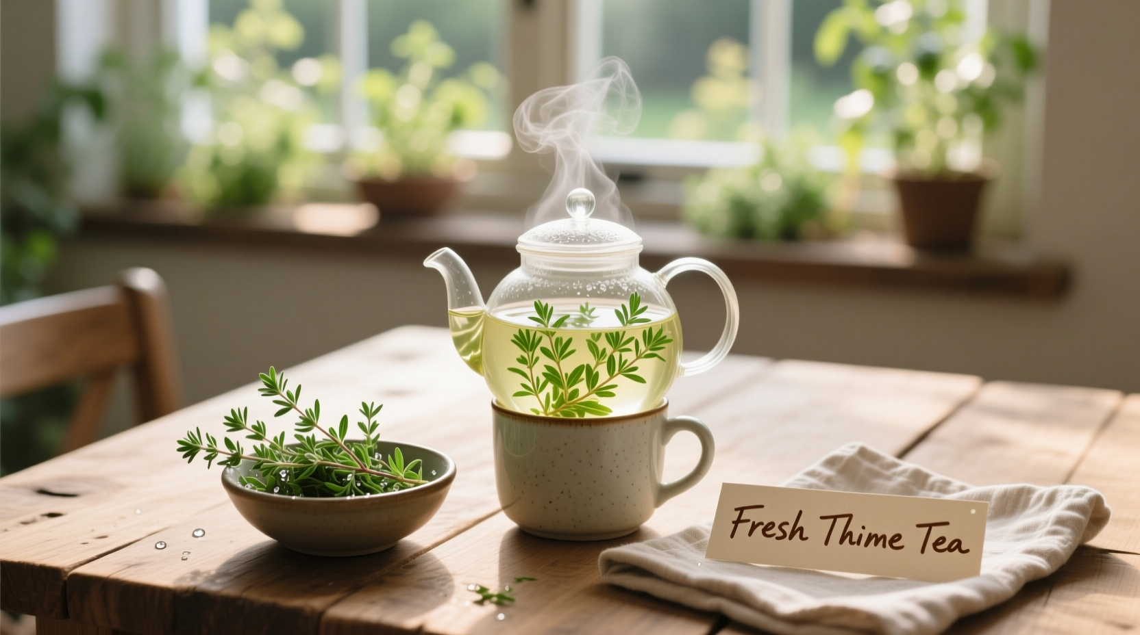 how to make fresh thyme tea