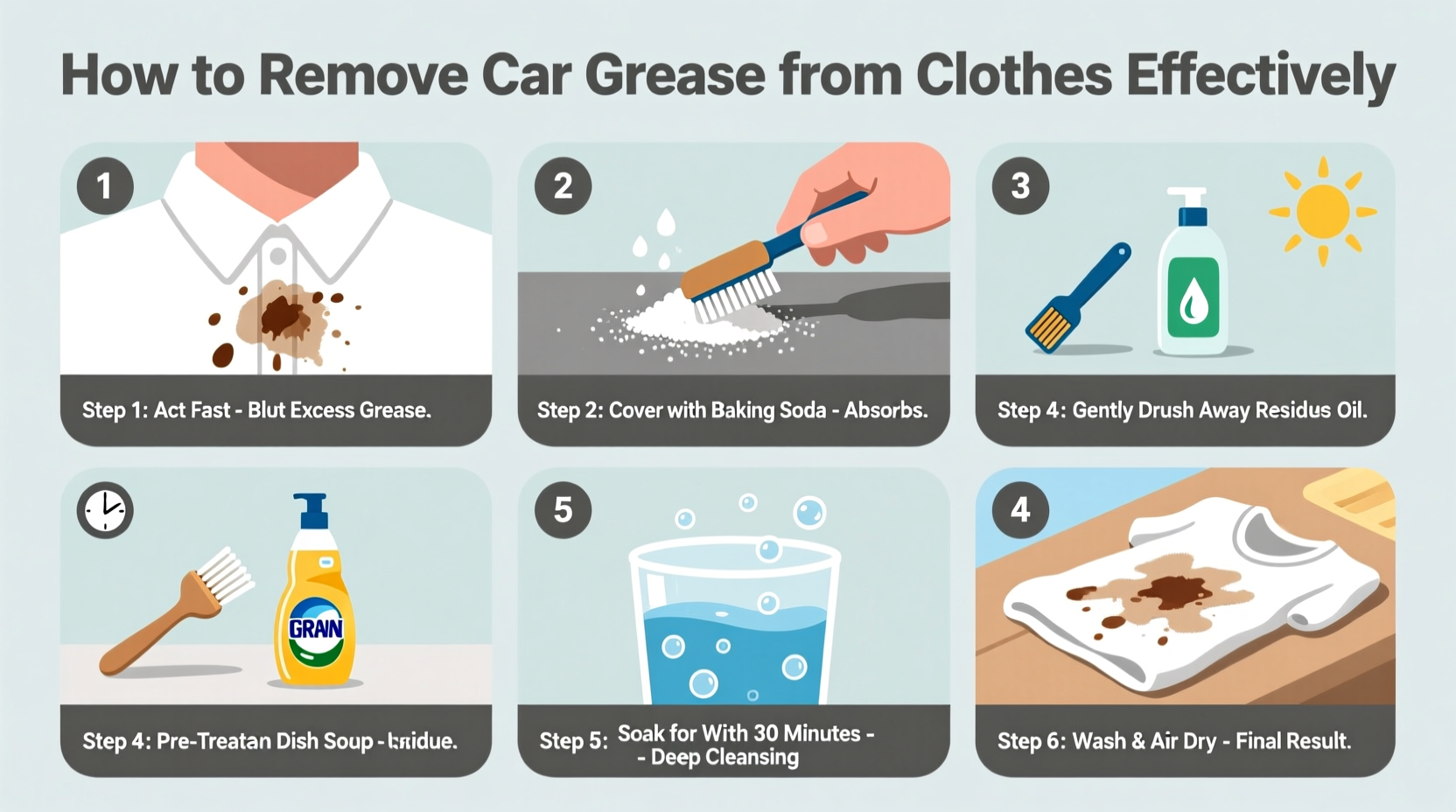 how do you get car grease out of clothes