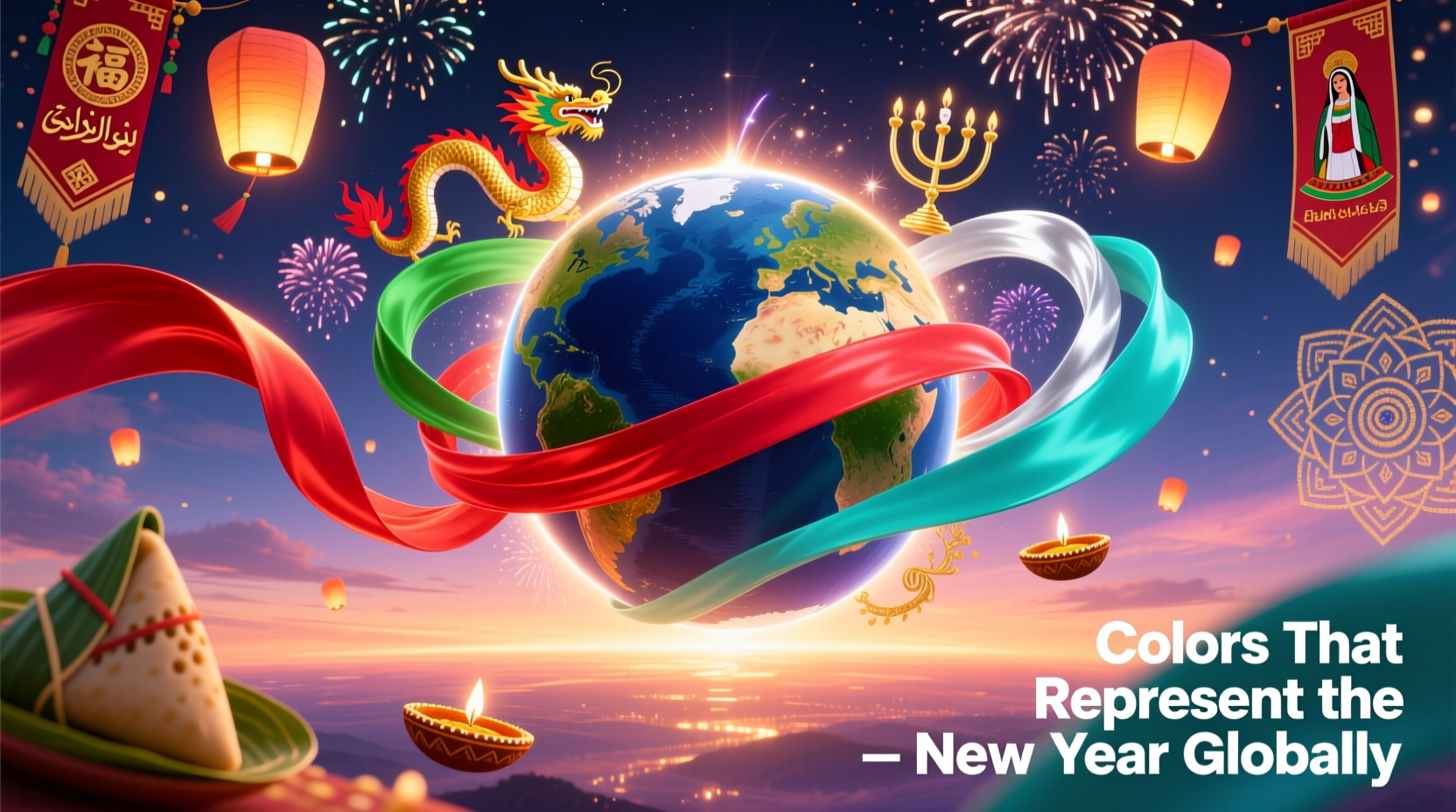 what colors represent new year