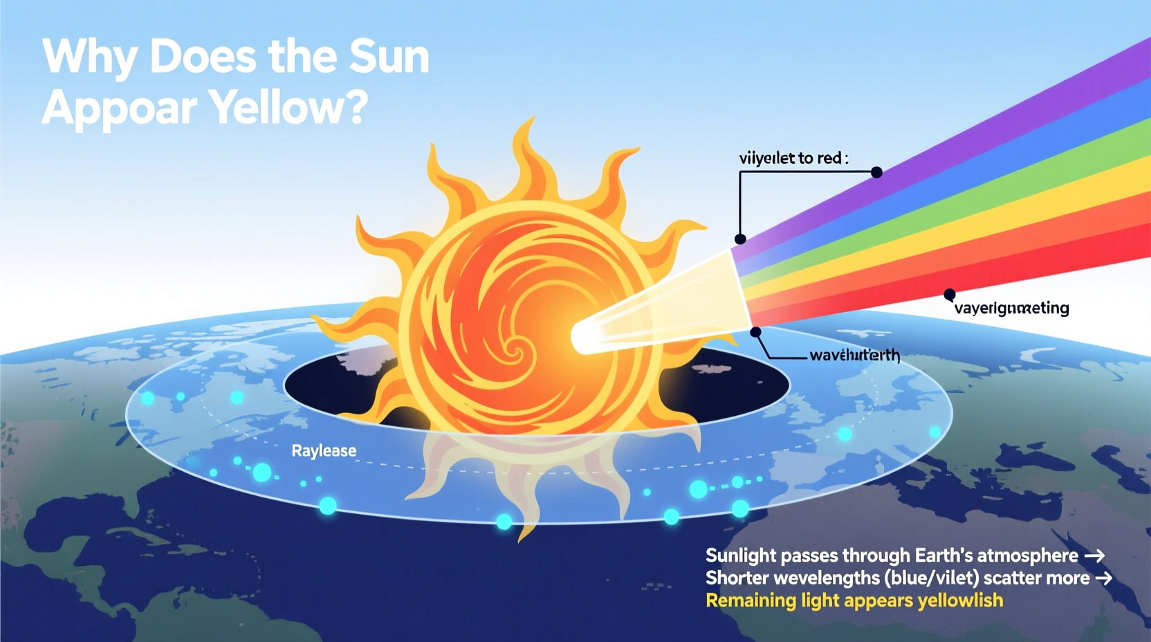 why does the sun look yellow the science explained