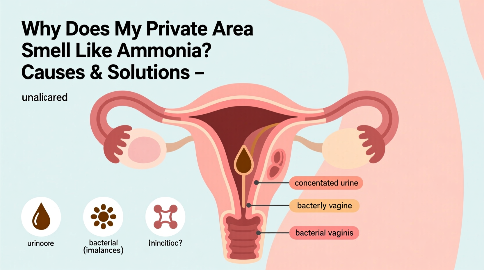 why does my private area smell like ammonia causes solutions