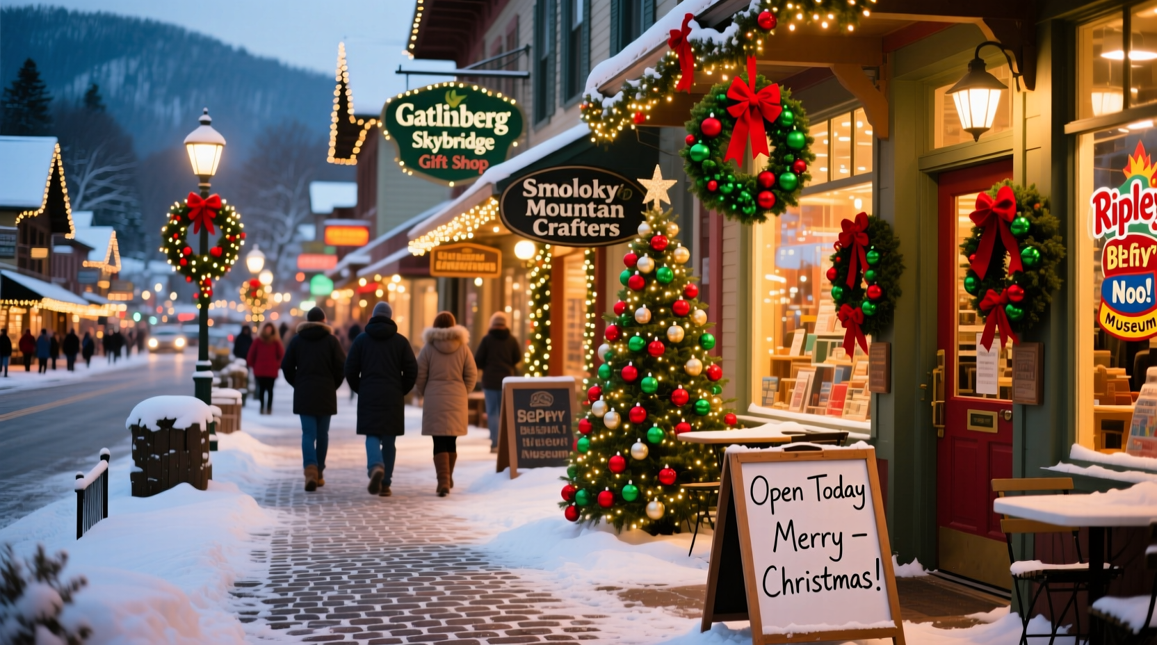 what is open in gatlinburg on christmas day