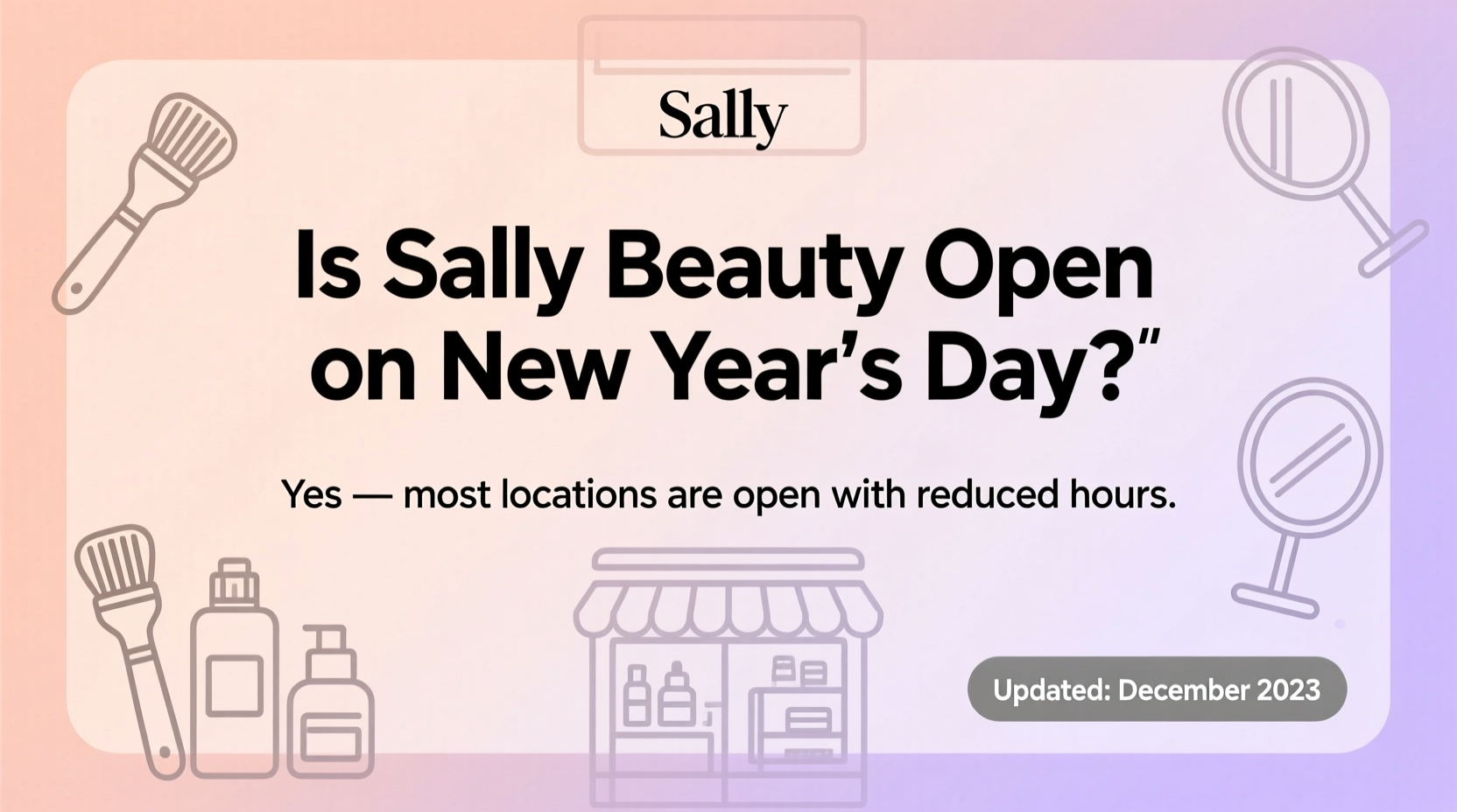 is sally beauty open on new years day
