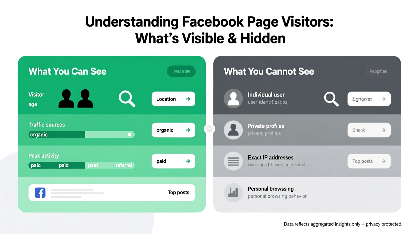 how to understand facebook page visitors what you can and cant see