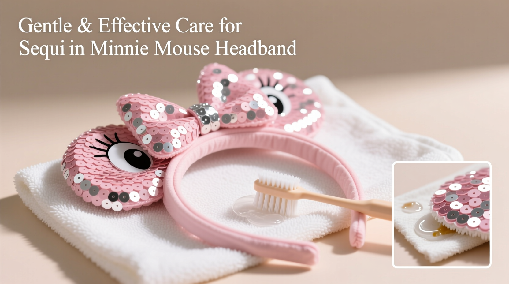 gentle and effective methods to clean your sequin minnie mouse headband without damage