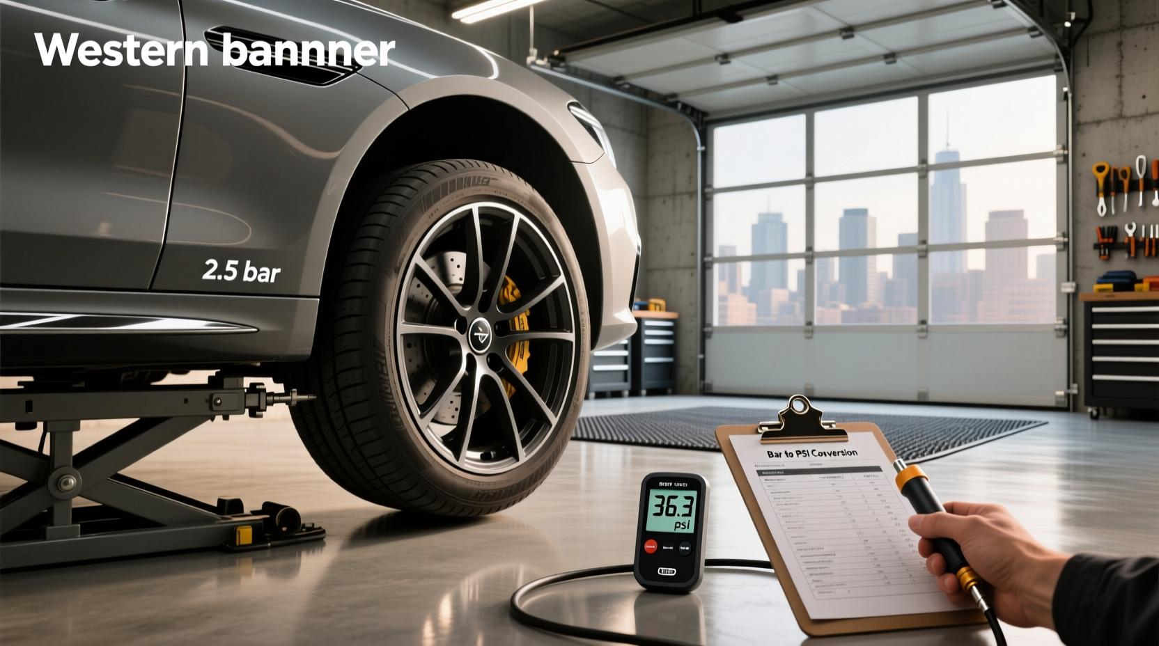 2.5 bar to psi tyre pressure conversion