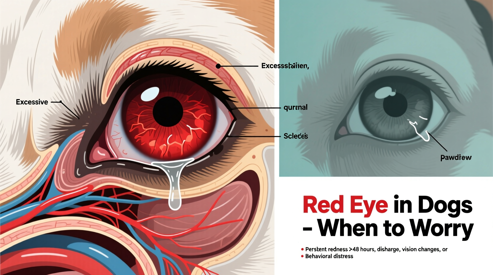 dog red eye causes symptoms and when to worry