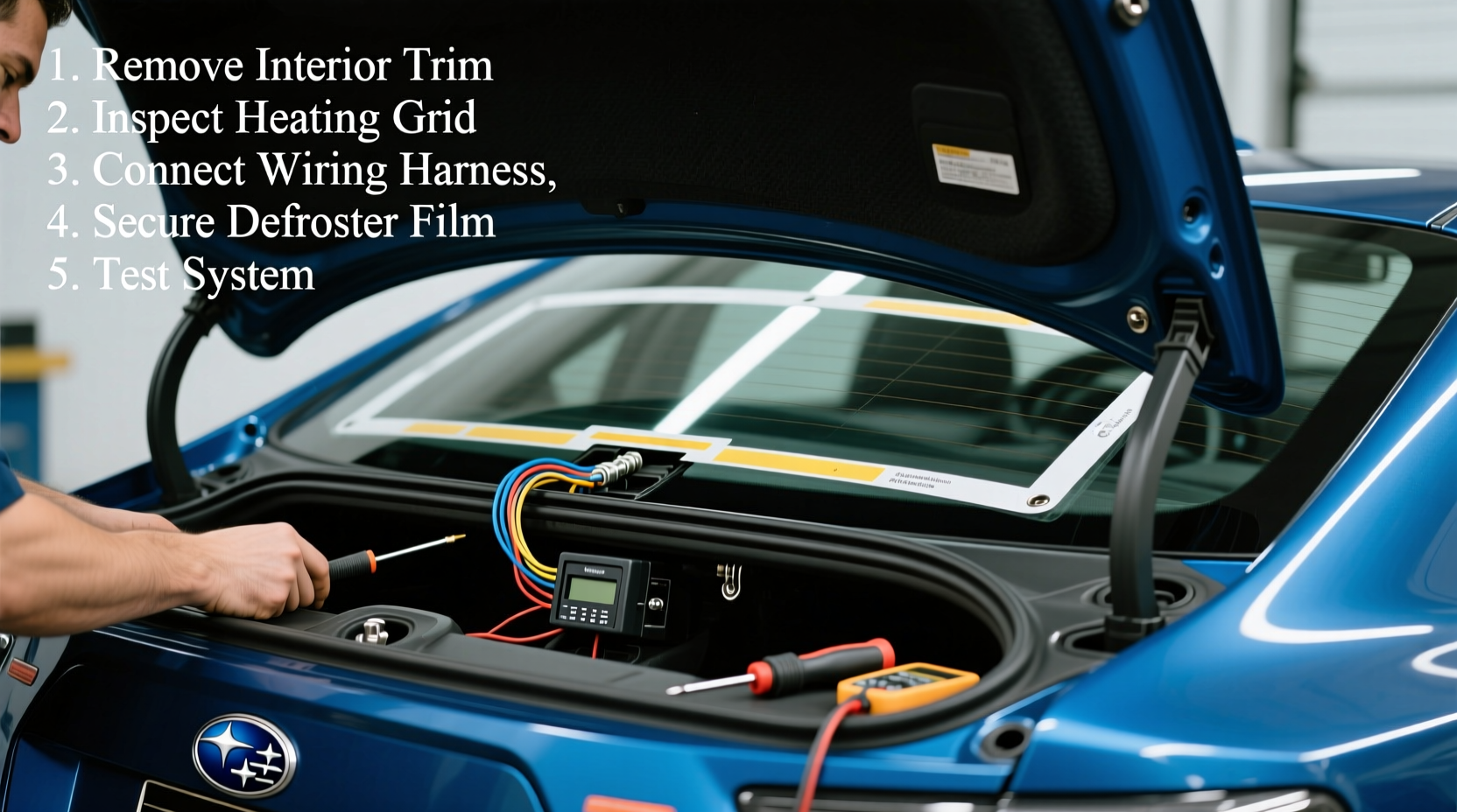 brz rear defroster install