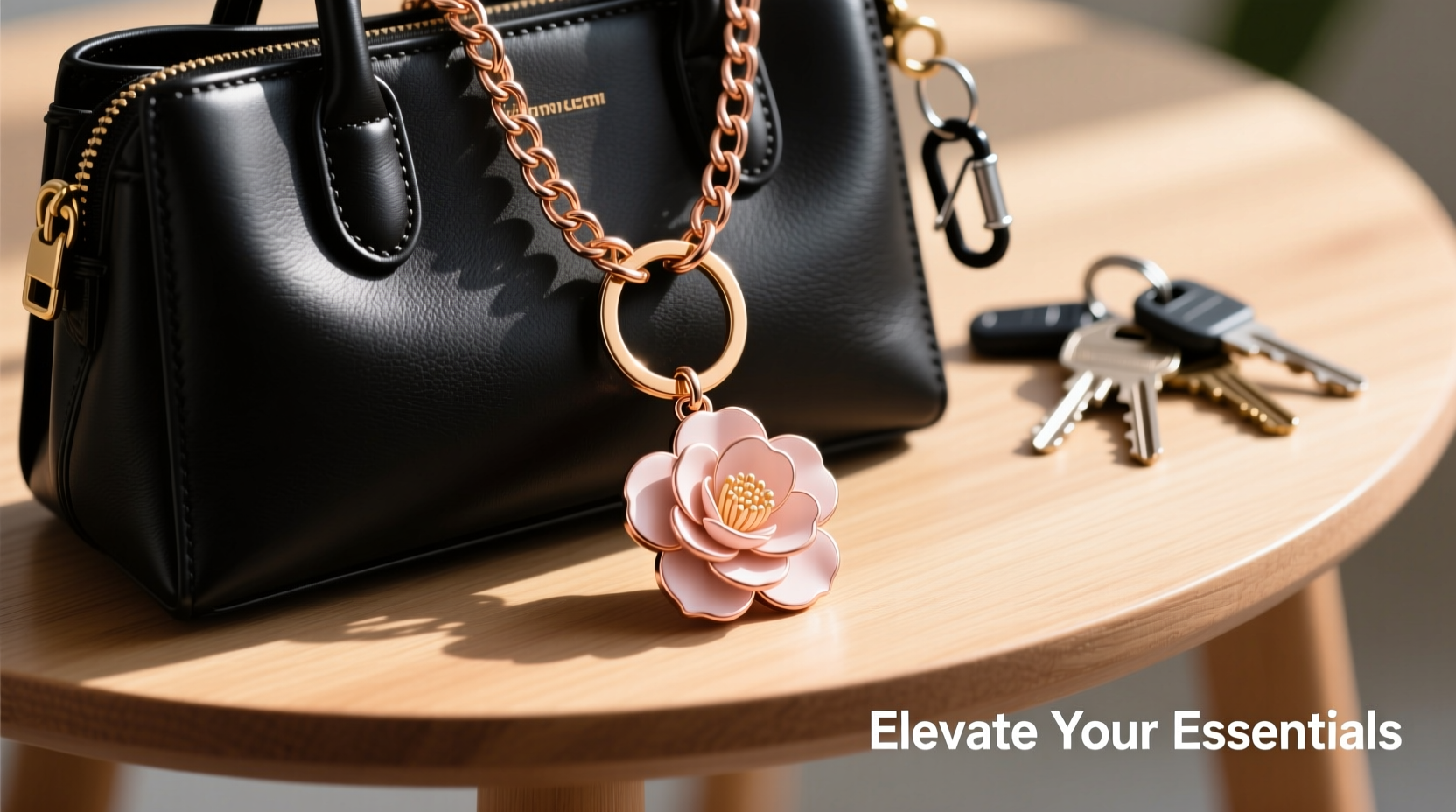 effortless and stylish ways to attach your camellia keychain to keys or bags
