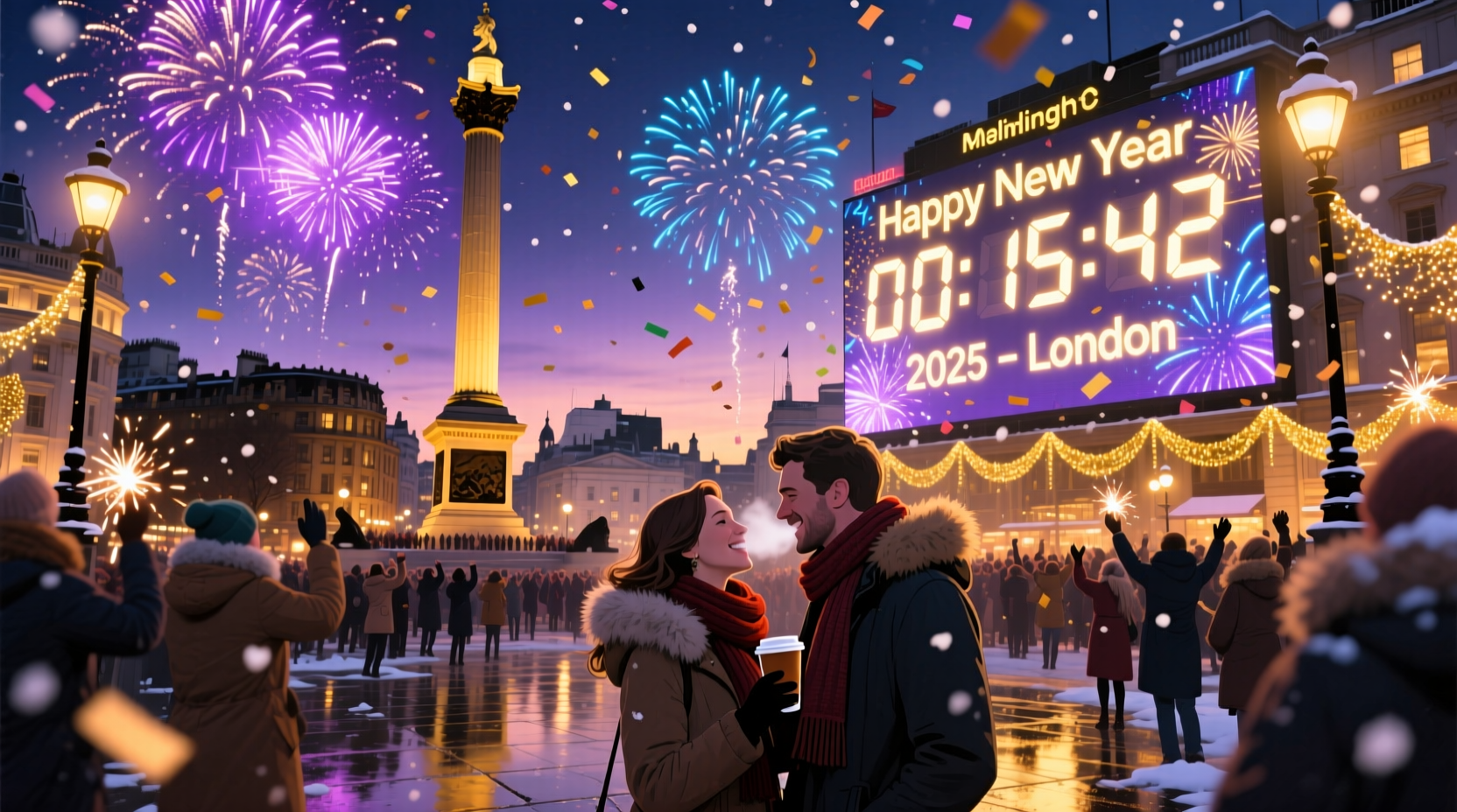 how long to new year in england