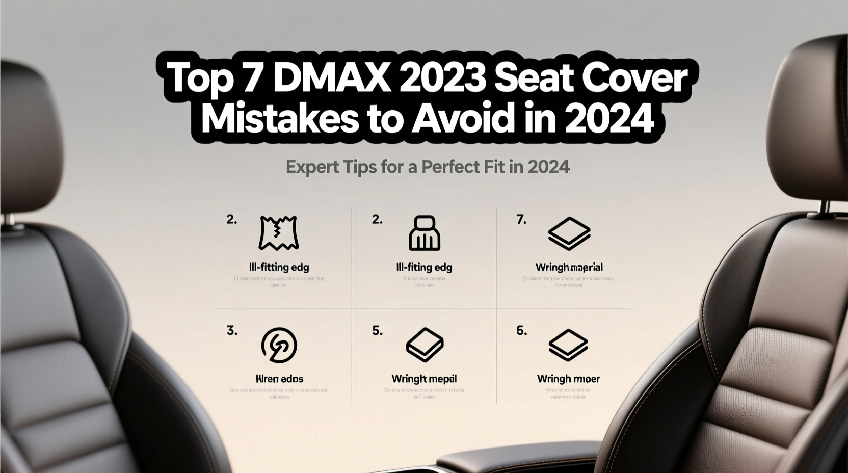 dmax 2023 seat cover mistakes