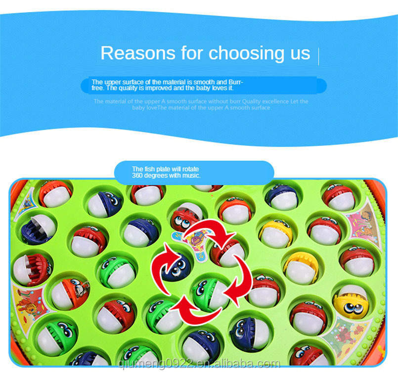Electric Musical Rotating Fishing Toy Children Board Play Fish Game Magnetic Fish Outdoor Sports Educational Toys For Boys Girls