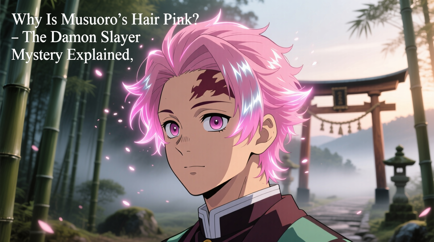 why is mitsuris hair pink the demon slayer mystery explained