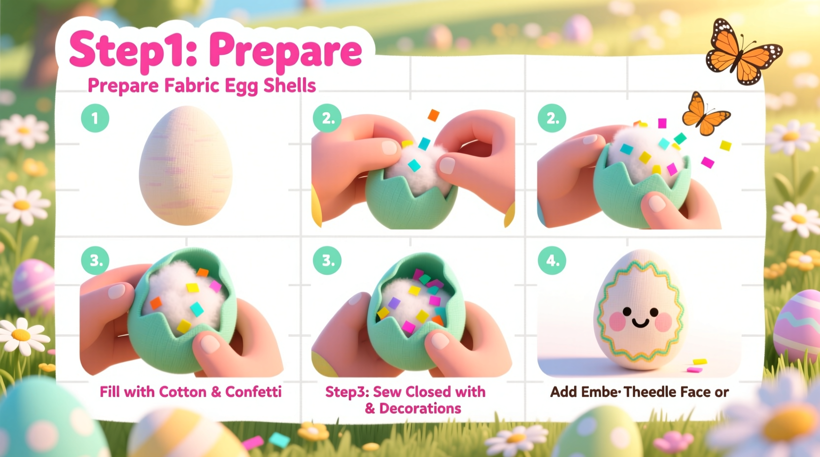 how to make stuffed easter eggs