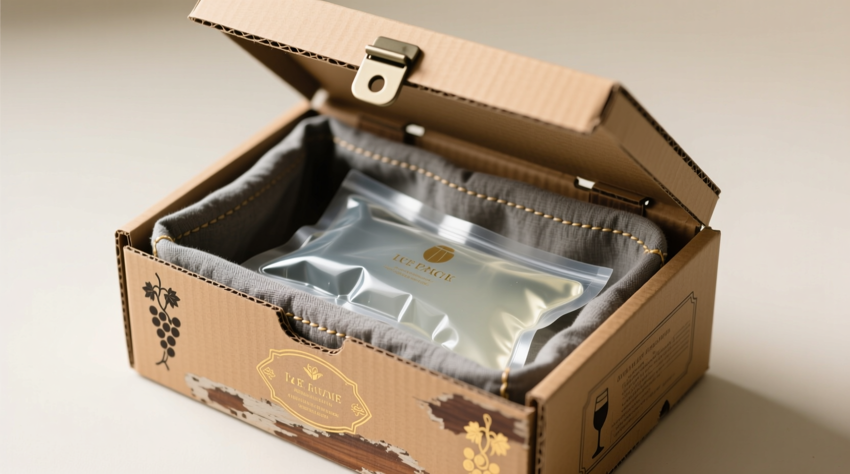 make a diy reusable ice pack from an empty box of wine