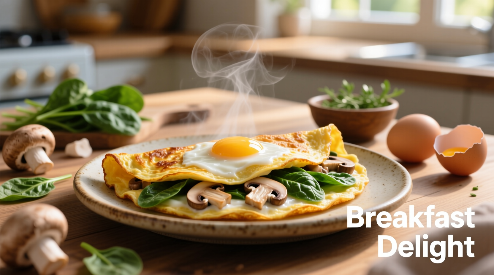 Perfect Mushroom Spinach Omelet Recipe in 15 Minutes