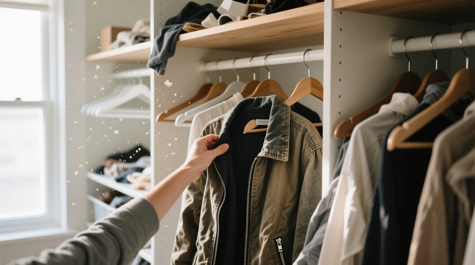 clean out your closet by getting rid of stuff you would