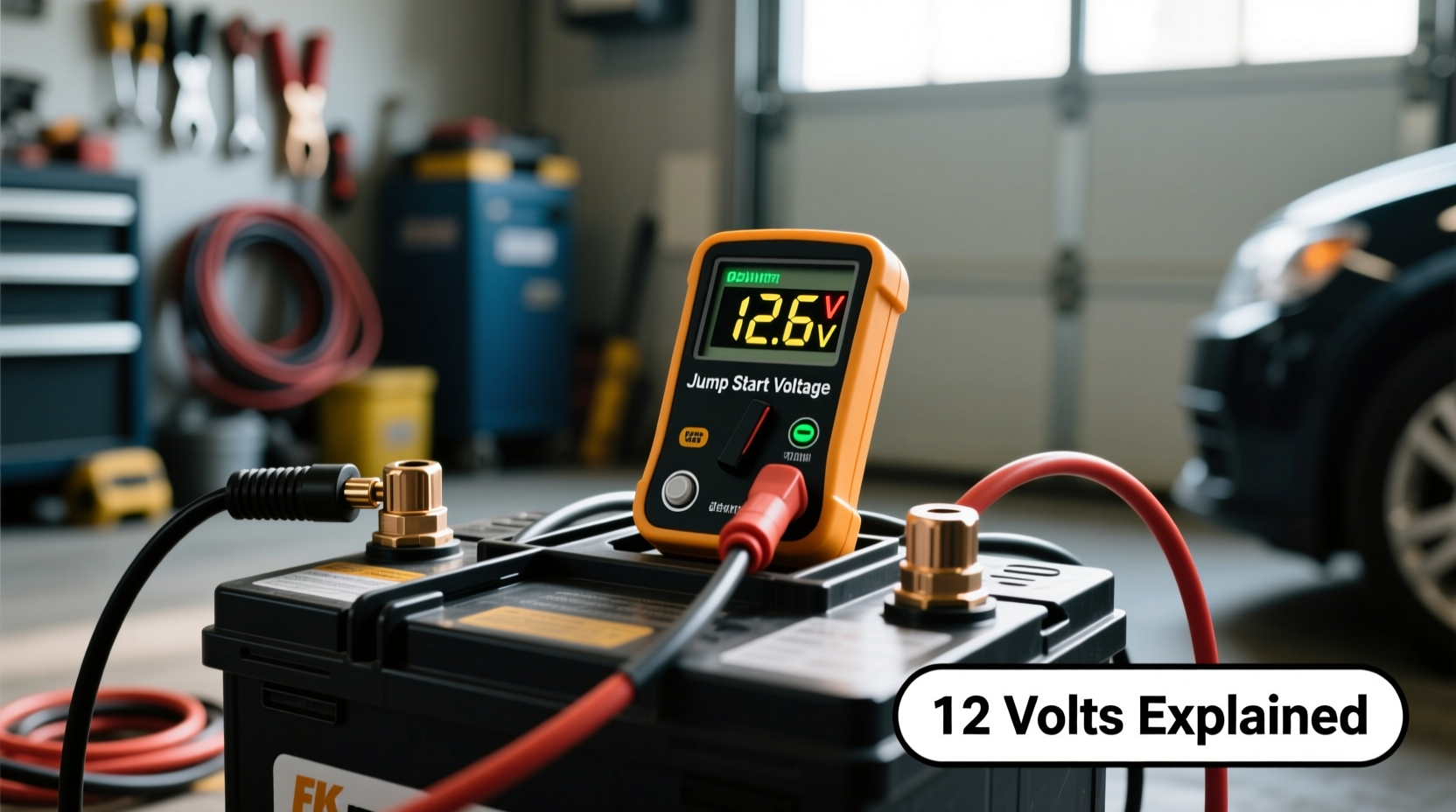 how many volts to jump start a car