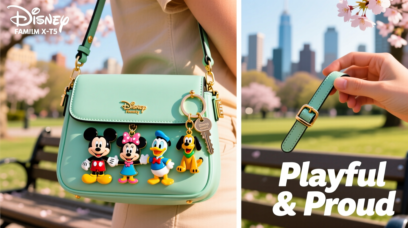 creative ways to style your bag using a mickey family keychain for fun and flair