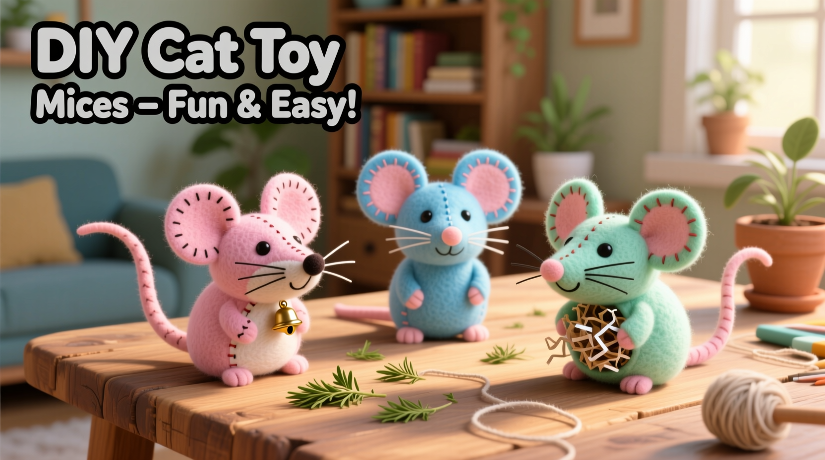 creative and easy diy toy mice to keep your cat entertained