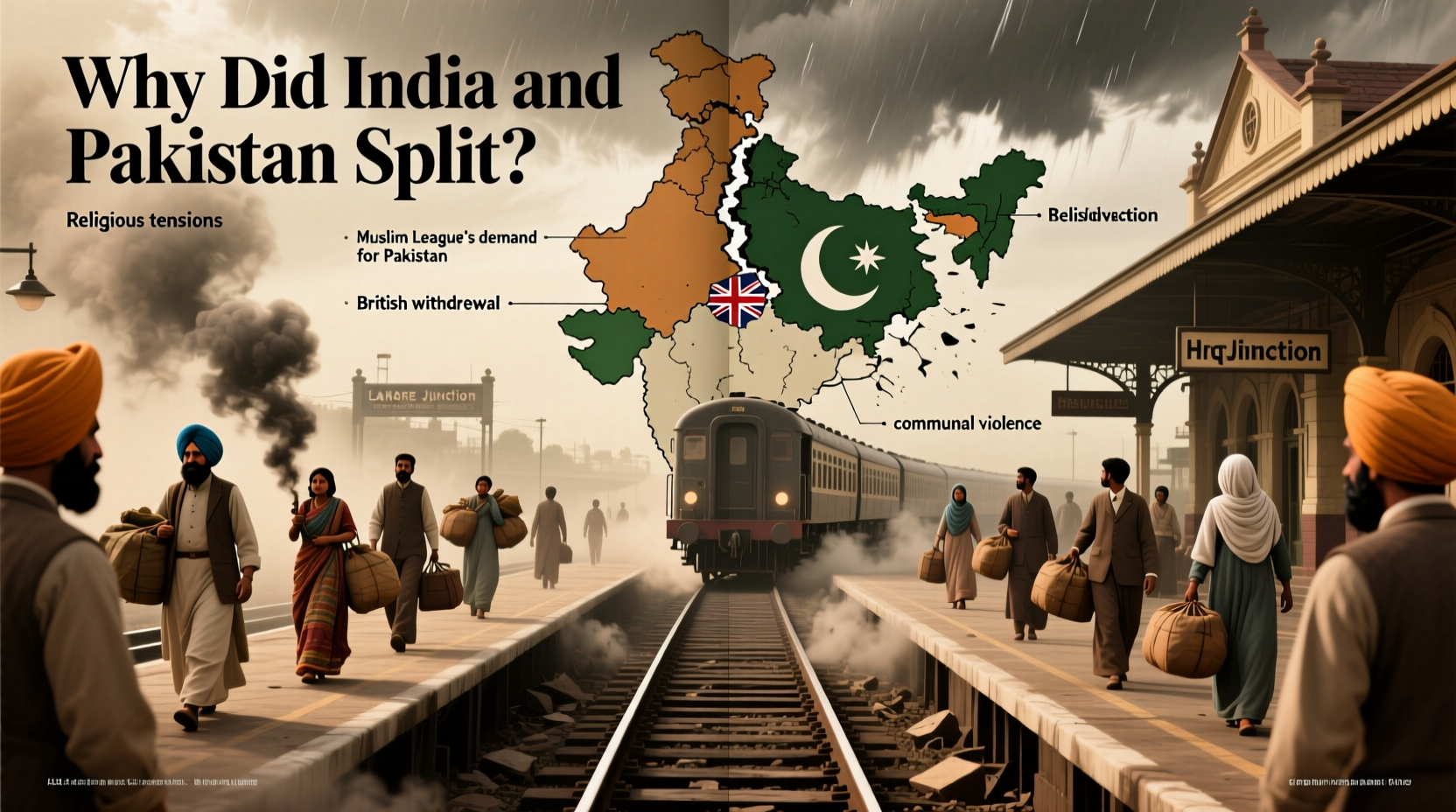 why did india and pakistan split causes history explained