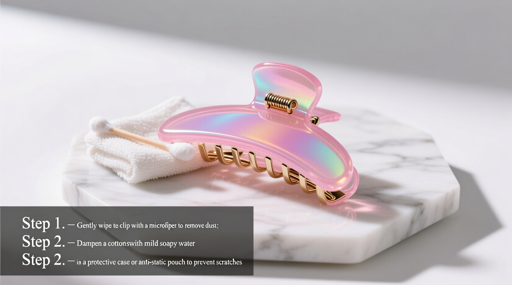 step by step guide to effectively clean and maintain your jelly color hair claw clip