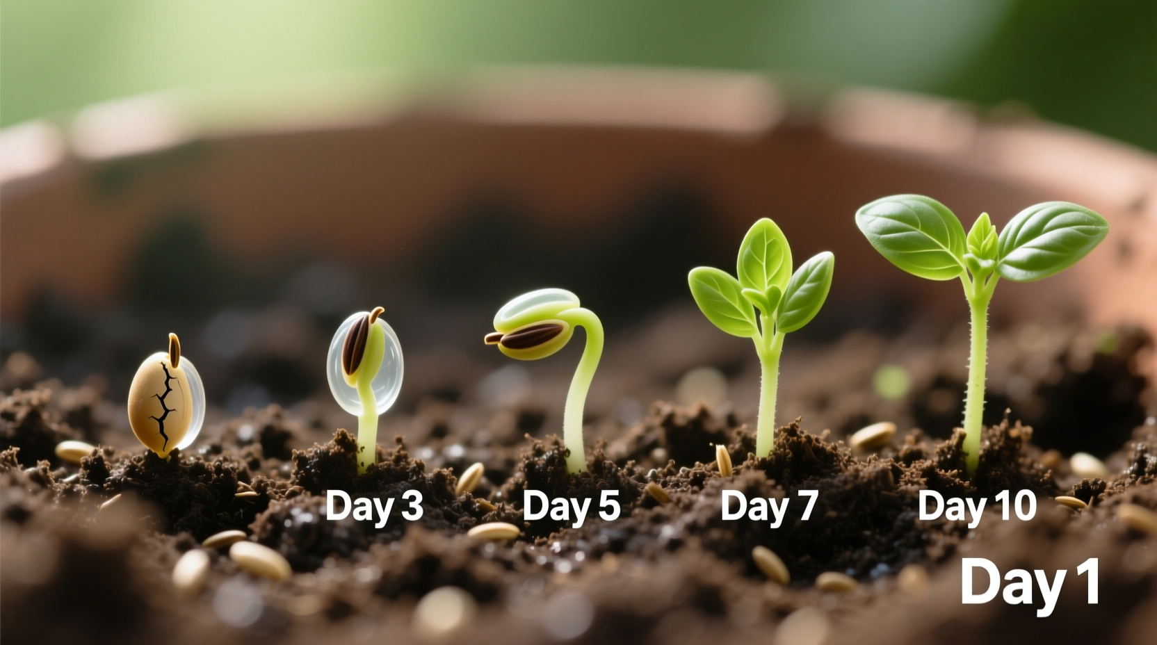 how long does it take for basil to sprout