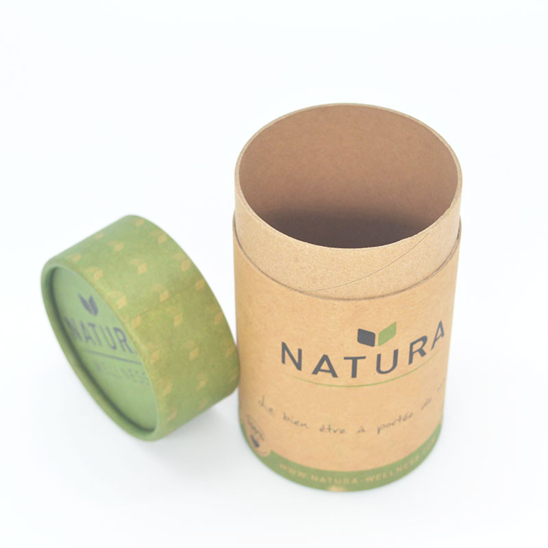 Emballage biodégradable de tube de papier de thé de boîte de cylindre de catégorie comestible