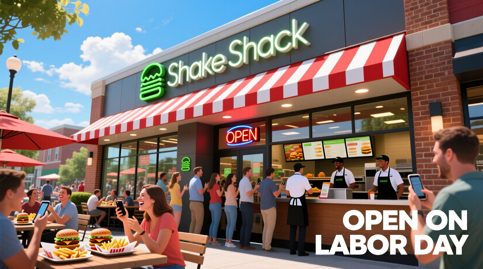 is shake shack open on labor day