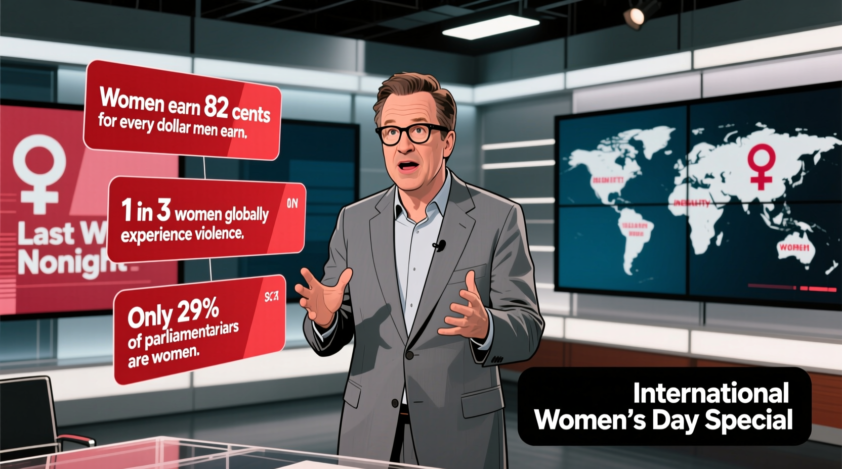 john oliver international womens day episode