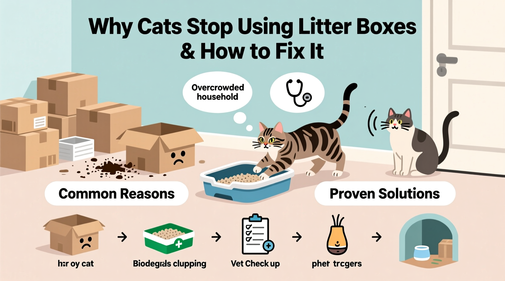 cat stopped using litter box reasons solutions explained