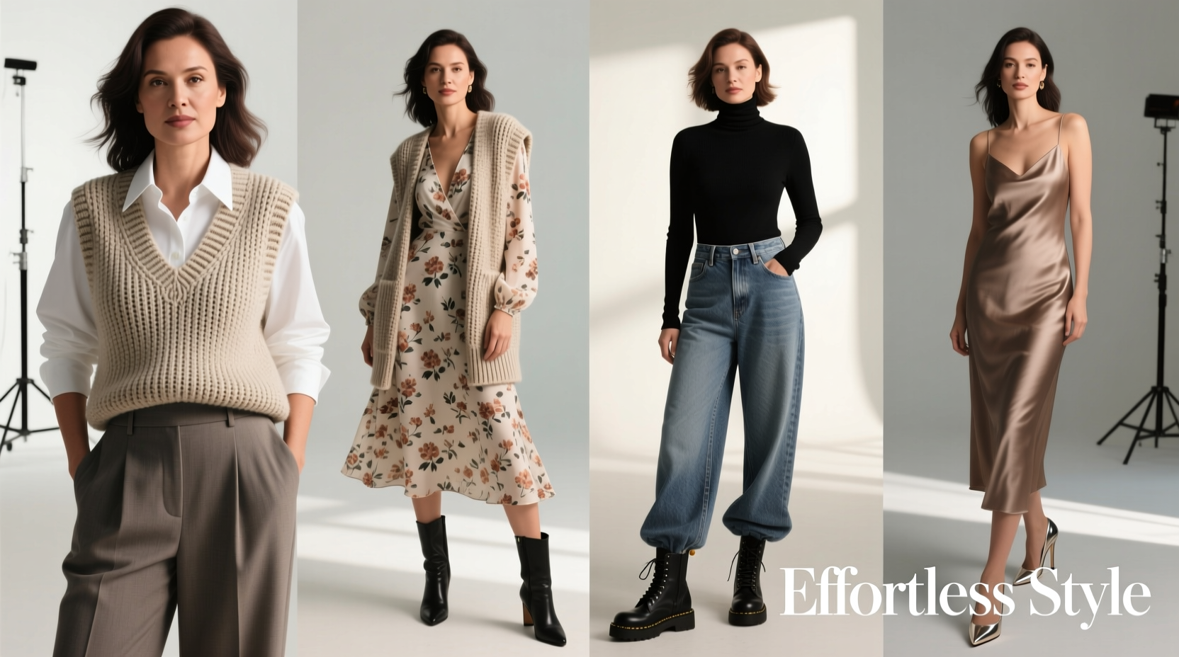 creative ways to match a knitted vest with different outfits for effortless style