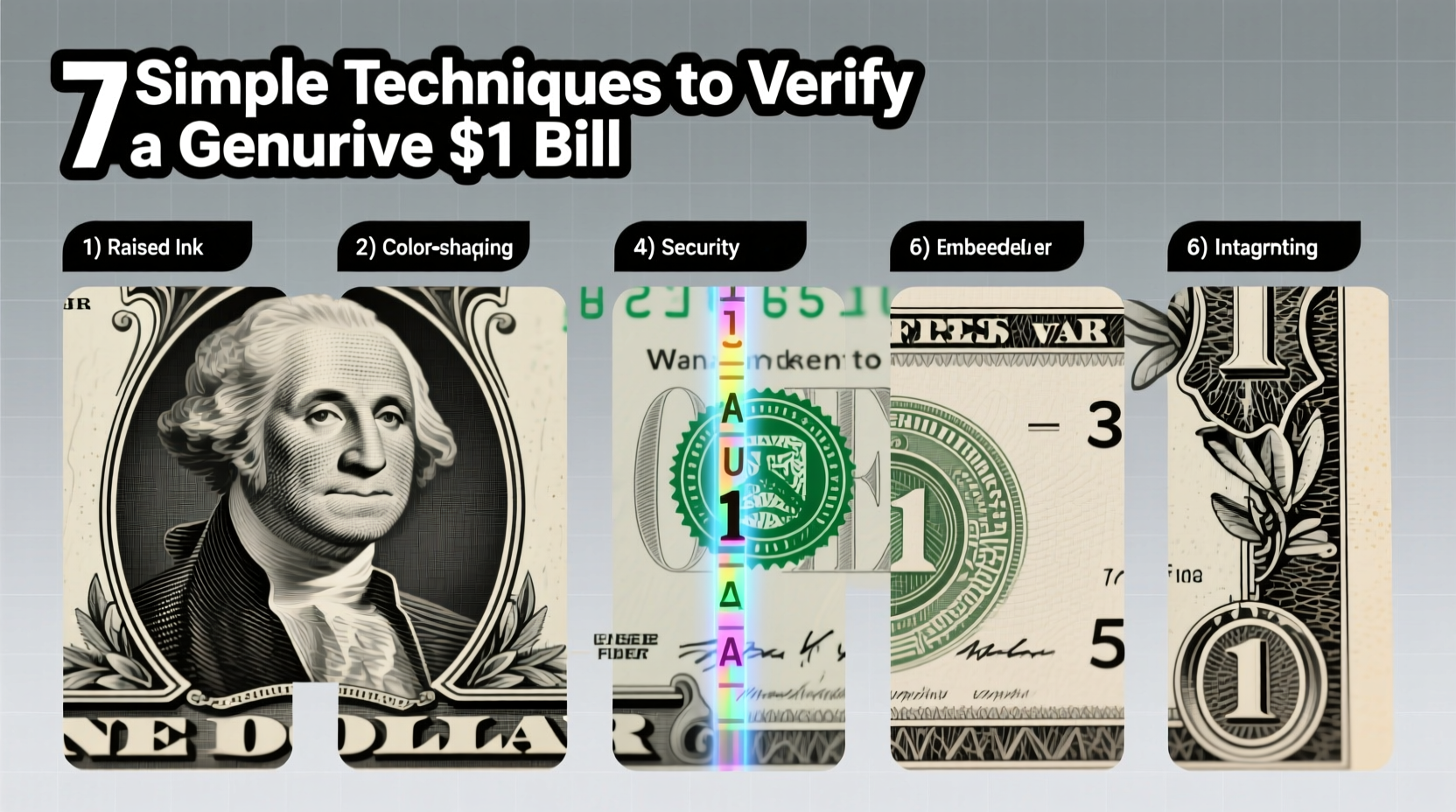 7 simple techniques to verify if a 1 dollar bill is genuine and avoid counterfeits