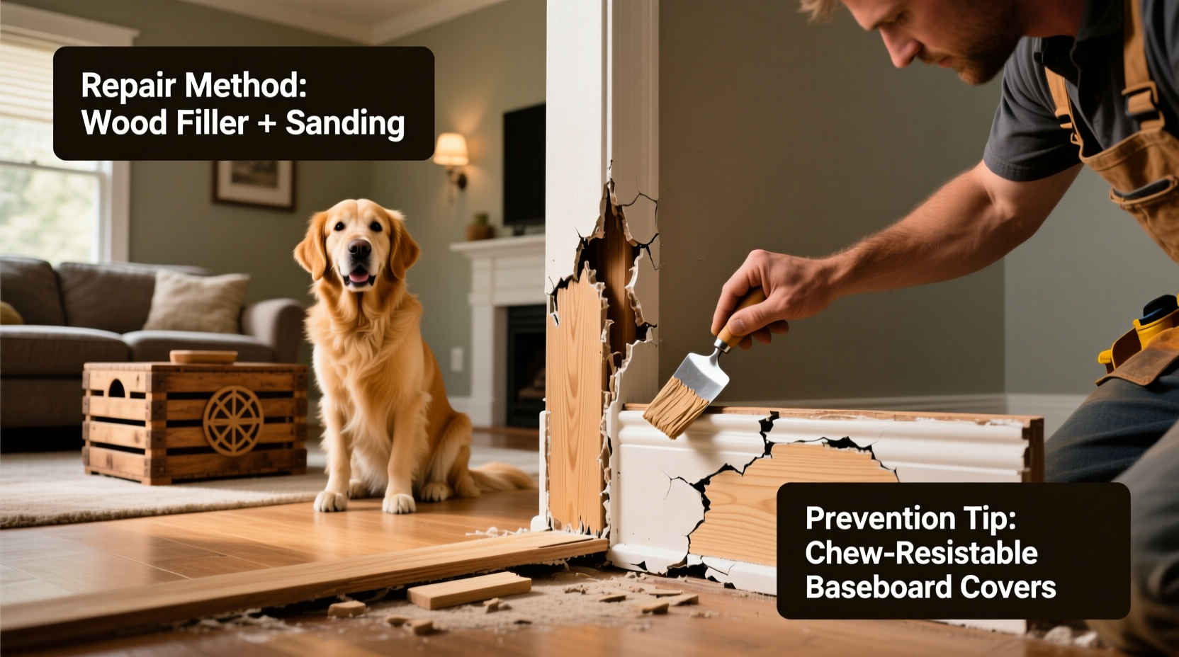 effective methods to repair and prevent damage from dog chewed baseboards