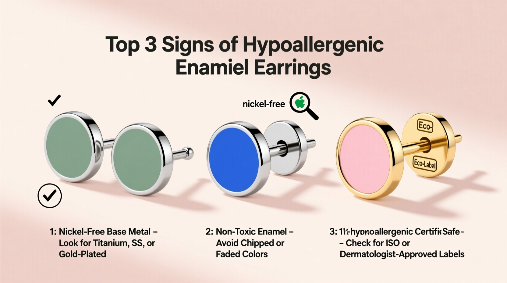 how to identify hypoallergenic enamel earrings a practical guide for sensitive ears