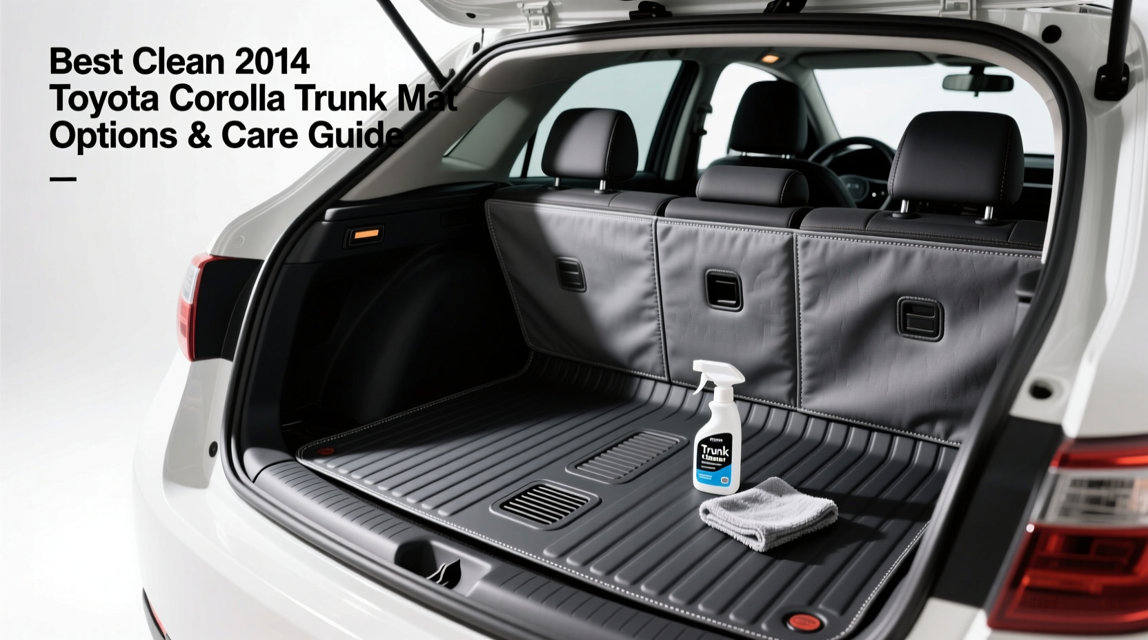 clean 2014 corolla trunk mat