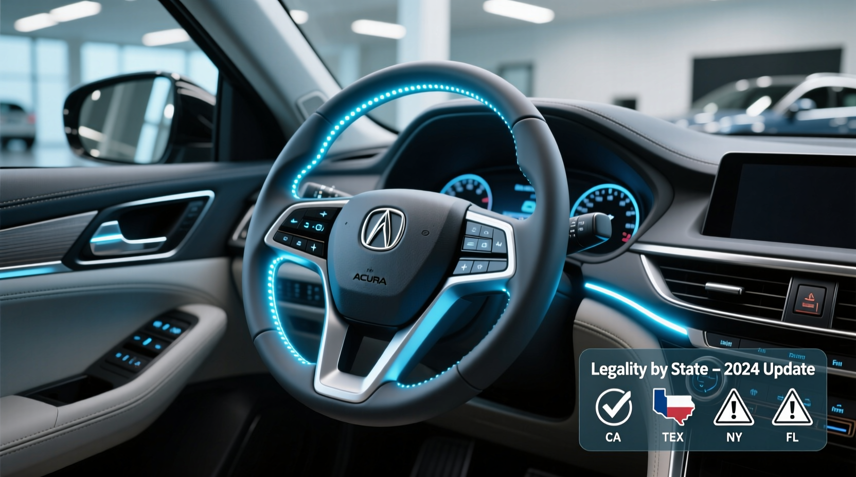 led steering wheel acura mdx legality