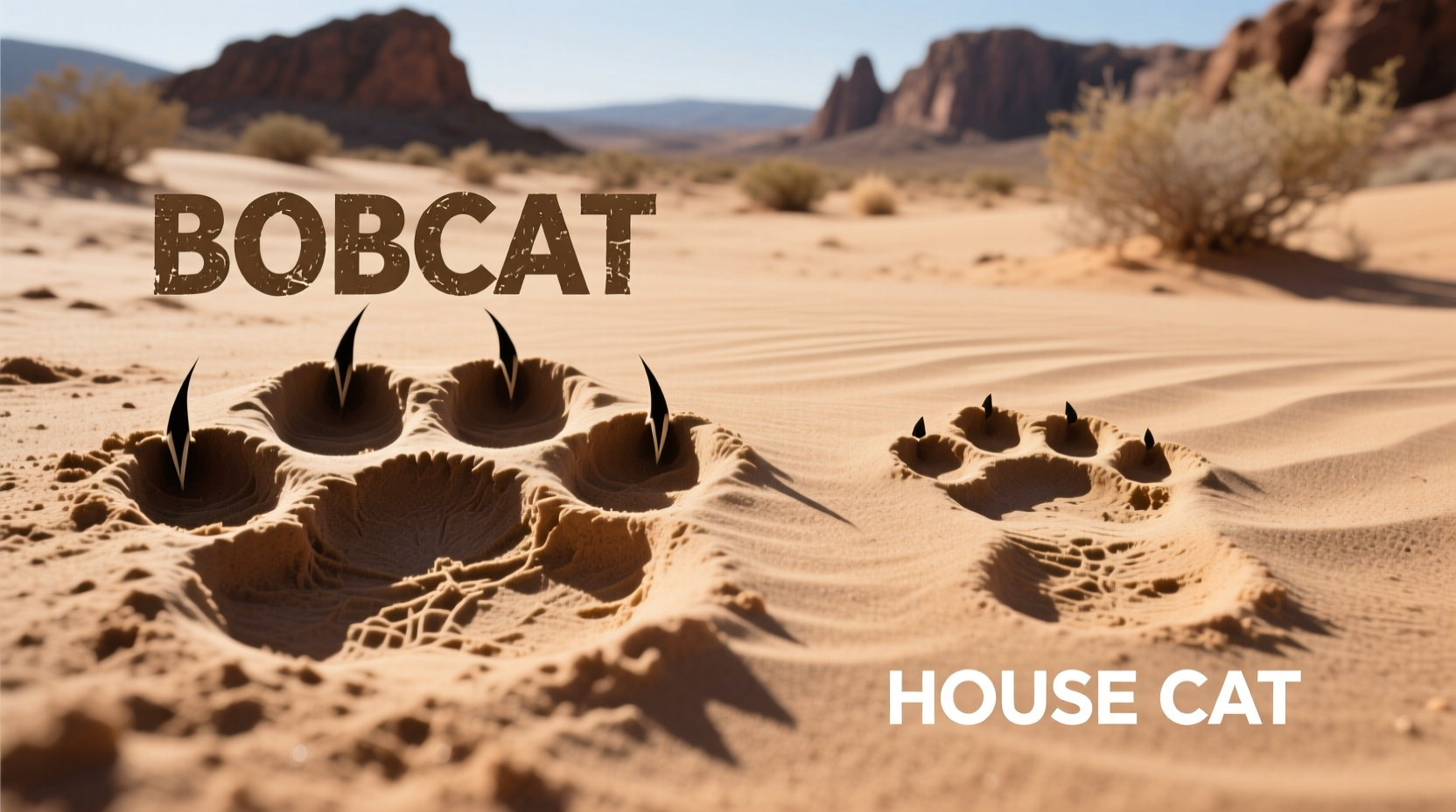 bobcat vs house cat prints are bobcat prints cooler or justwild