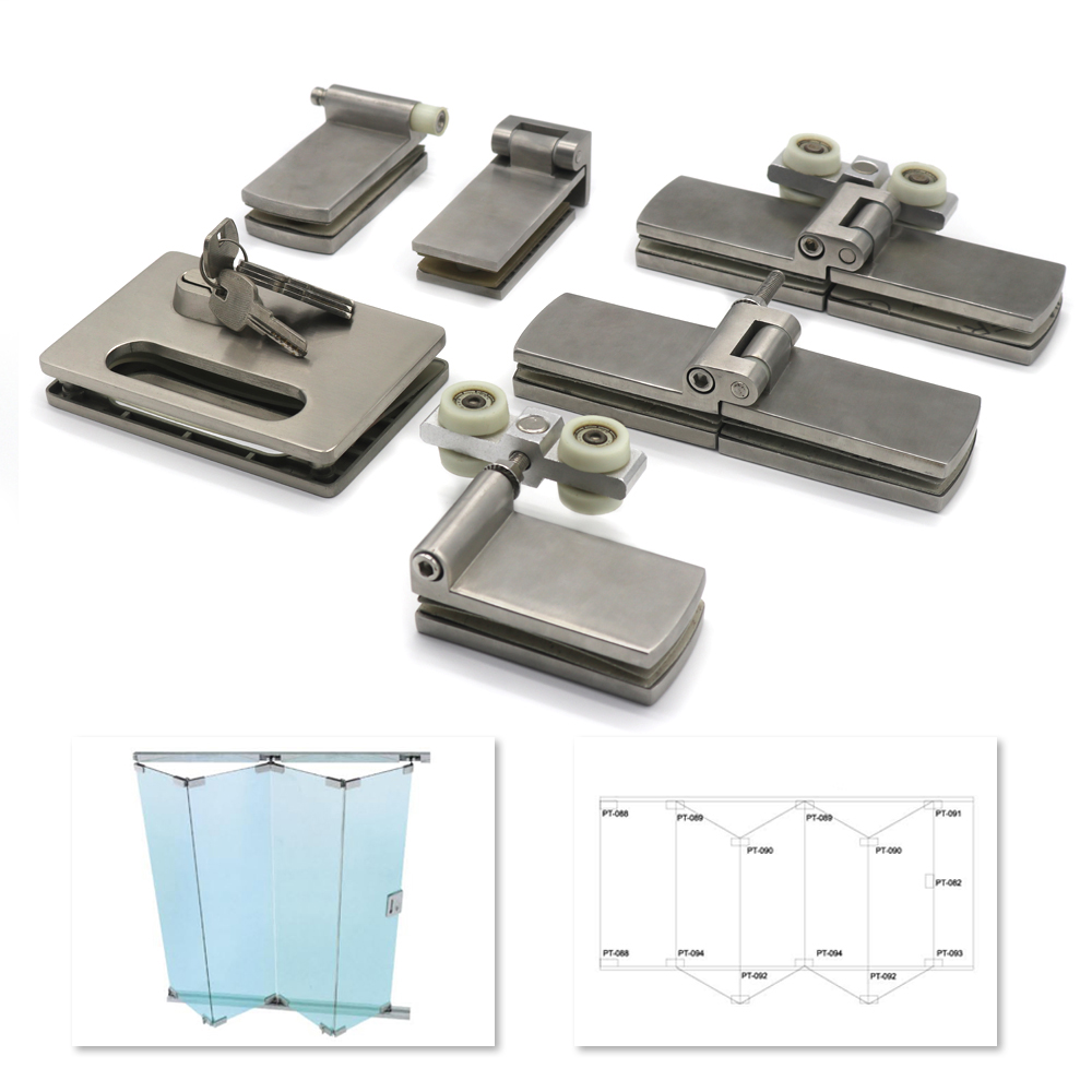 时尚简约设计折叠门不锈钢铸造贴片配件