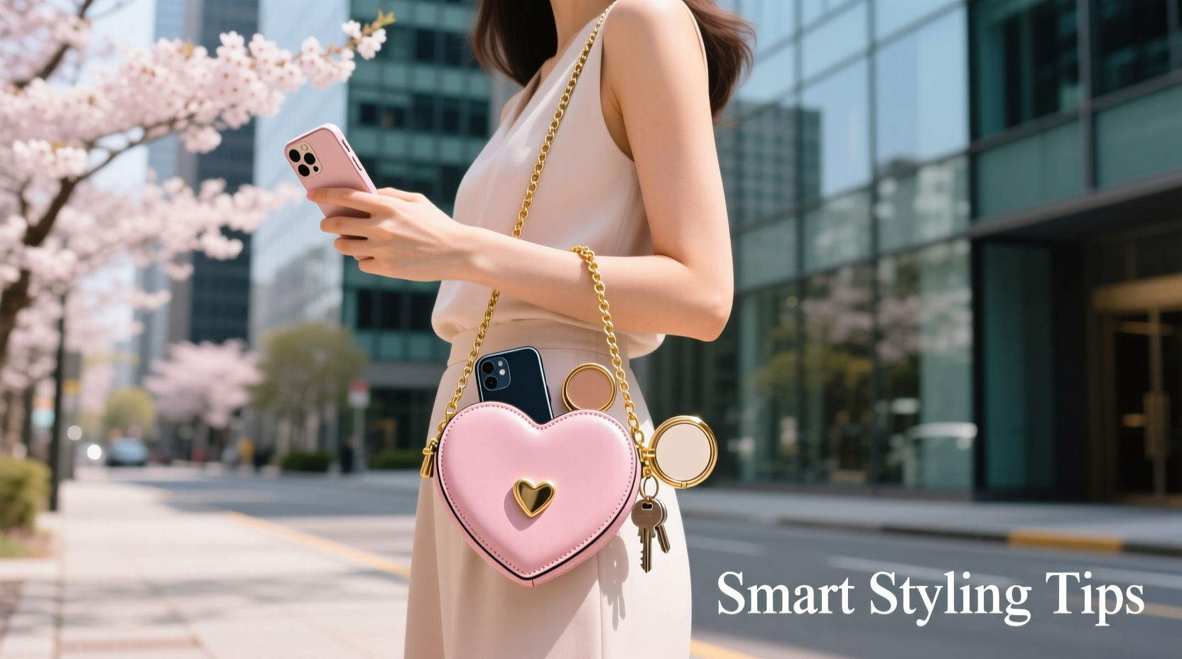 smart styling tips how to use a small heart bag for your phone and essentials effortlessly