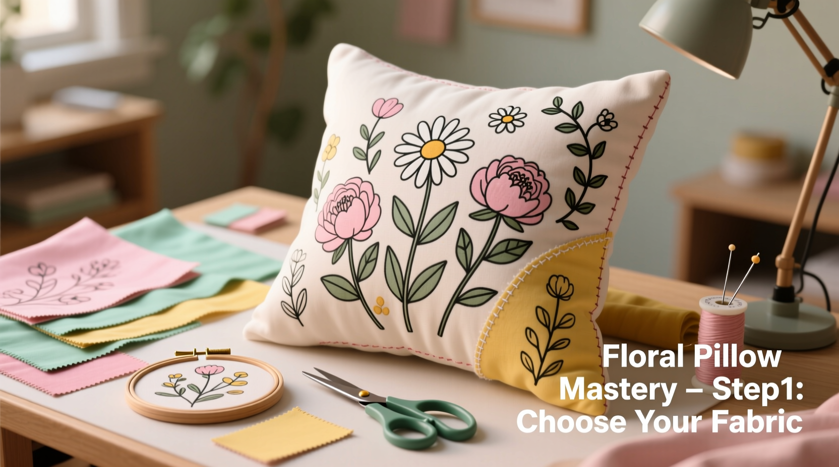 mastering plush pillow covers a creative floral design tutorial for beginners